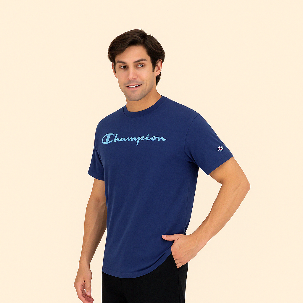 Playera champion Logo Script